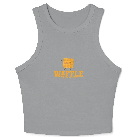 Waffle Time Favorite Food Crop Tank Top