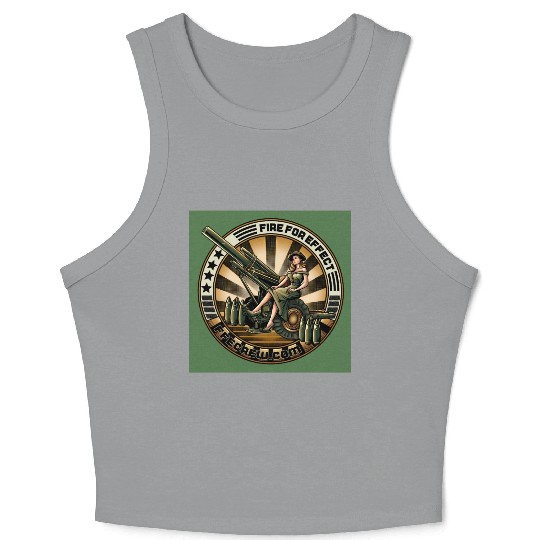 FFE LOGO 2024 green Crop Tank Top