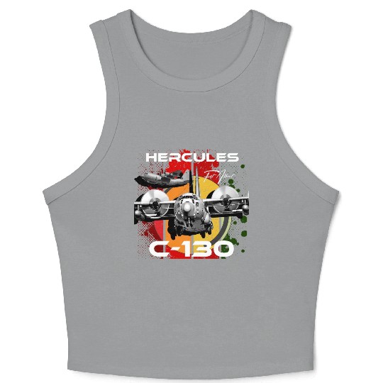 C-130 Hercules Military Aircraft Crop Tank Top