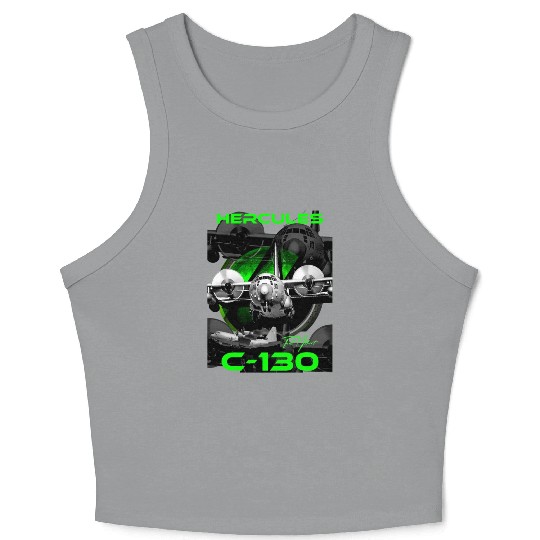 C-130 Hercules Military Aircraft Crop Tank Top
