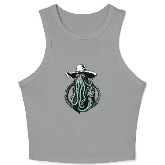 Weird Wild West - Cthulhu Cowboy Crop Tank Top