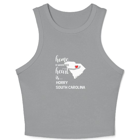 Horry County South Carolina Is Where My Heart Is Crop Tank Top