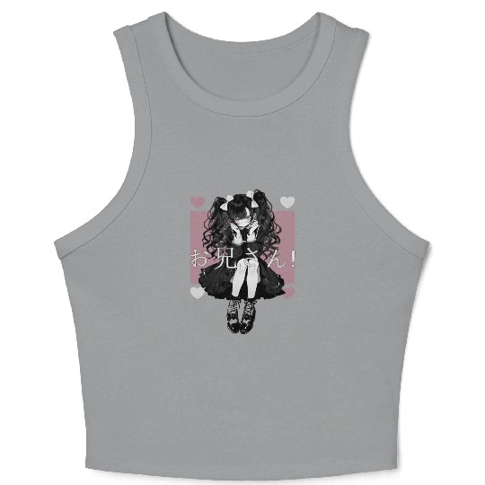 Gothic Maid Anime Harajuku Yami Kawaii Aesthetic Crop Tank Top