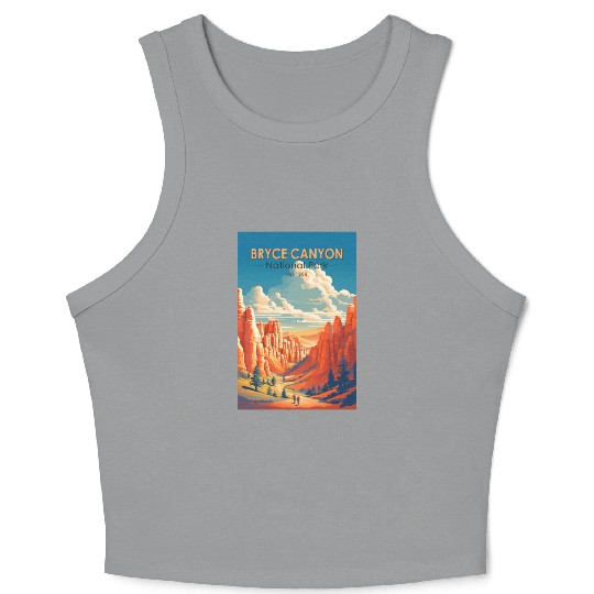 Bryce Canyon National Park Travel Art Vintage Crop Tank Top