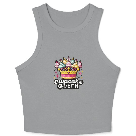Cupcake Queen Delicious Bakery Muffin Crop Tank Top