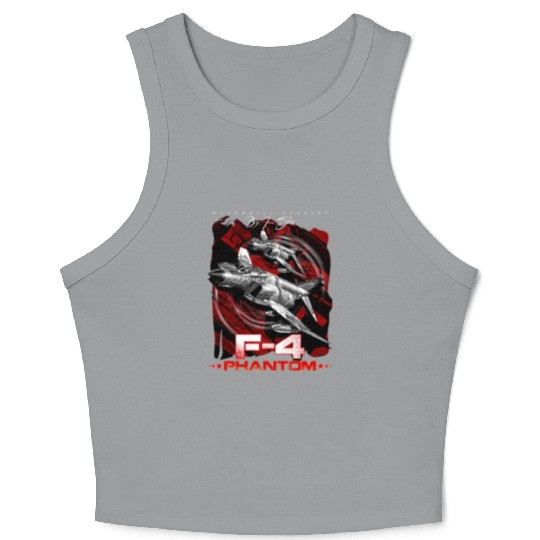 F-4 Phantom Us Air Force Fighter jet Crop Tank Top