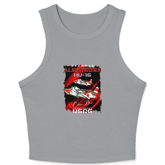 Grumman HU-16 Albatross Coast Guard Aircraft Crop Tank Top