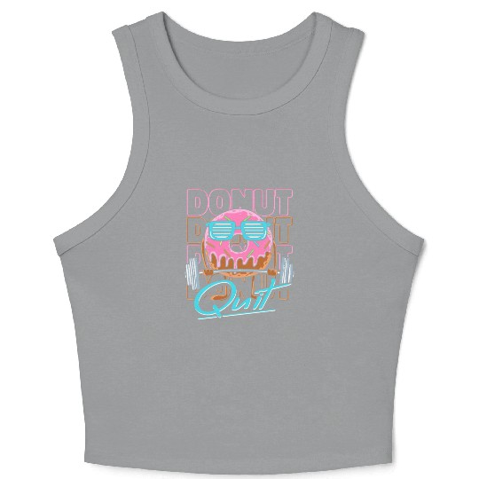 Fitness Donut Funny Donut Gym Crop Tank Top