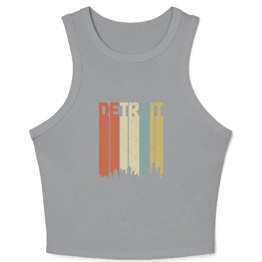 Detroit Michigan Motor City USA Crop Tank Top
