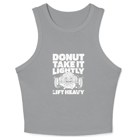 Fitness Donut Funny Donut Gym Crop Tank Top