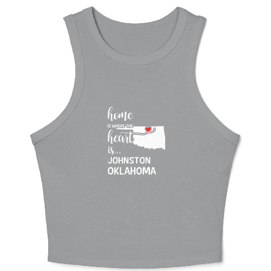 Johnston County Oklahoma Is Where My Heart Is Gift Crop Tank Top