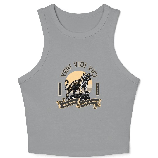 Veni Vidi Vici Wild Tiger Crop Tank Top