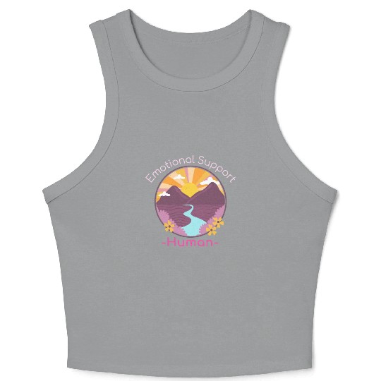 EMOTIONAL SUPPORT HUMAN Nature Crop Tank Top