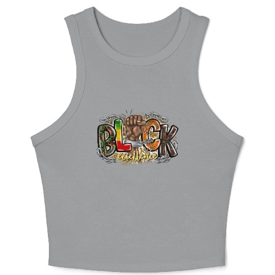 Black Excellence Crop Tank Top