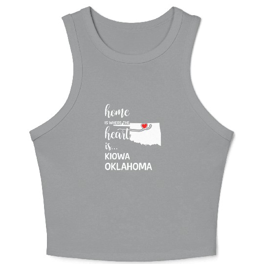 Kiowa County Oklahoma Is Where My Heart Is Gift Crop Tank Top