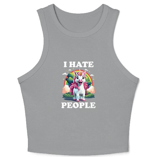 I HATE PEOPLE Crop Tank Top