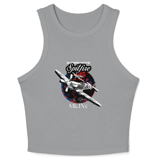 Supermarine Spitfire MK.IXc WW2 Fighter Plane Crop Tank Top