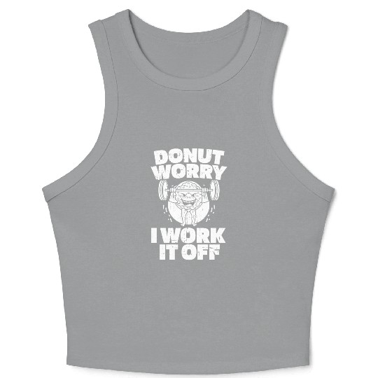 Fitness Donut Funny Donut Gym Crop Tank Top