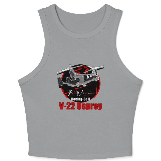 V22 Osprey Us Air Force Hybrid Aircraft Crop Tank Top