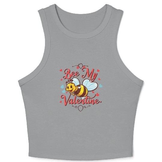 Bee My Valentine Crop Tank Top