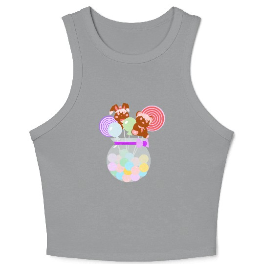 CIRCUS IN SPRING: CIRCUS CANDY JAR Crop Tank Top