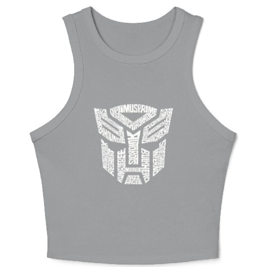 Trans formers Autobots Comics Typography Crop Tank Top