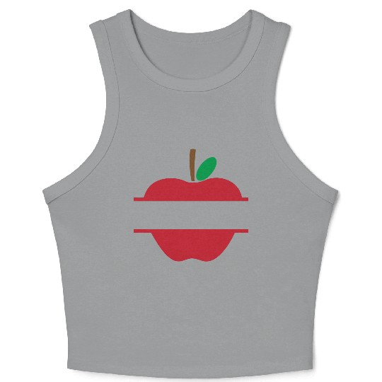 Teacher Monogram, teacher name Crop Tank Top