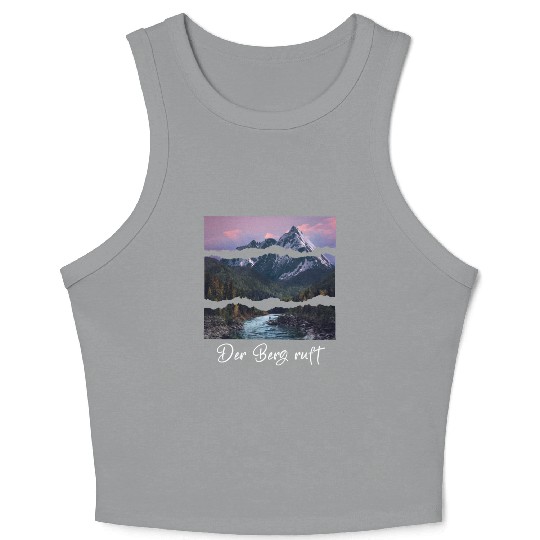 the mountain is calling Crop Tank Top