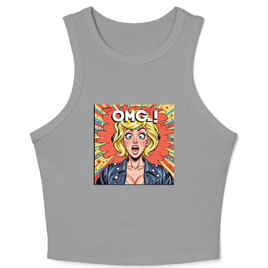OMG Funny comics Crop Tank Top