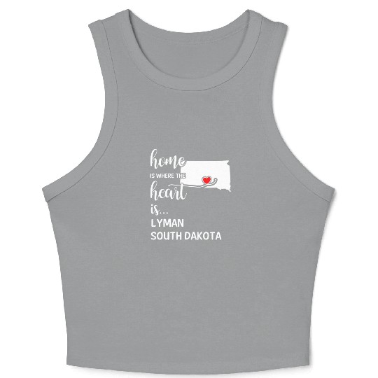 Lyman County South Dakota Is Where My Heart Is Crop Tank Top
