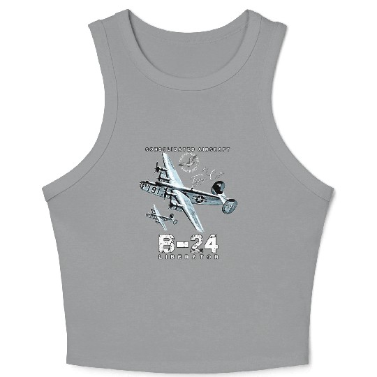 B24 Liberator The Flying Coffin WW2 Heavy Bomber A Crop Tank Top