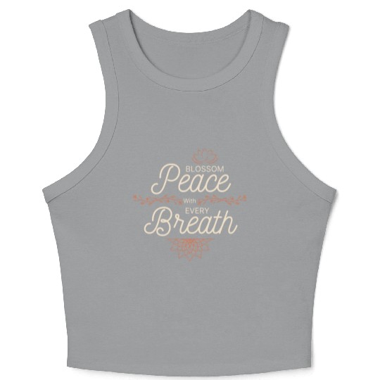 Peaceful Blossom Mandala Quote Crop Tank Top