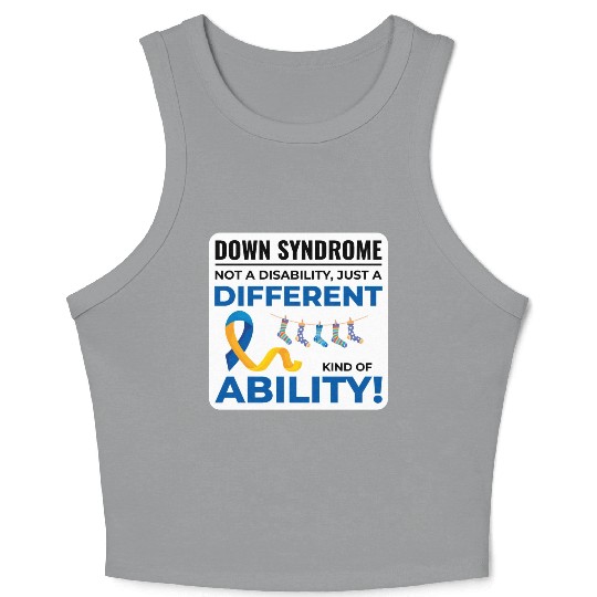 Down Syndrome Awareness Different Ability Crop Tank Top