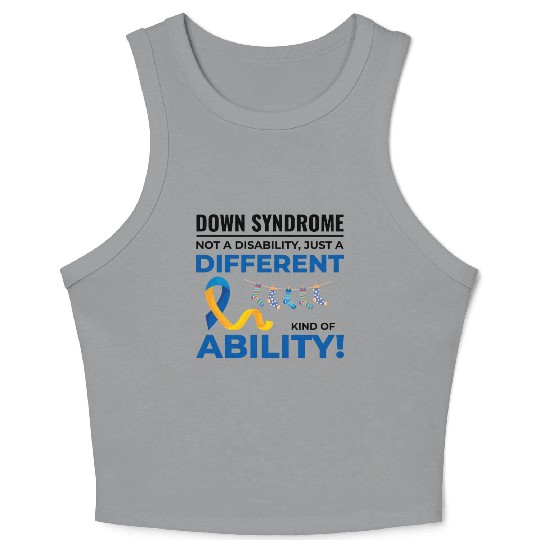 Down Syndrome Awareness Different Ability Crop Tank Top