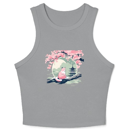 Sakura Serenity Crop Tank Top