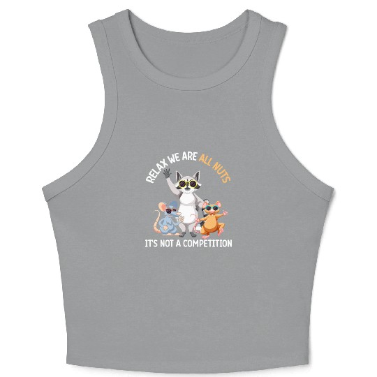 Funny Raccoon Mouse and Rat Crop Tank Top