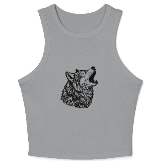 Howling Wolf #2 Crop Tank Top