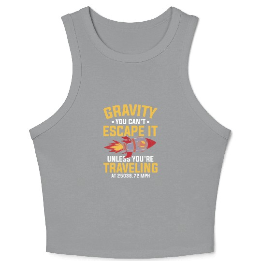 Space Engineer Rocket Scientist Aviation Crop Tank Top