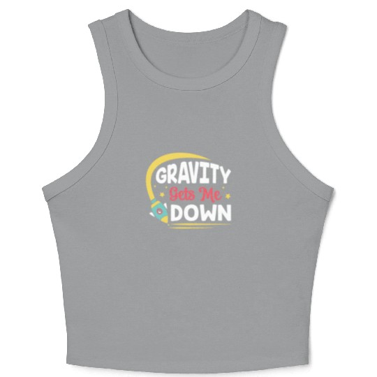 Spaceship Technician Space Travel Space Shuttle Crop Tank Top