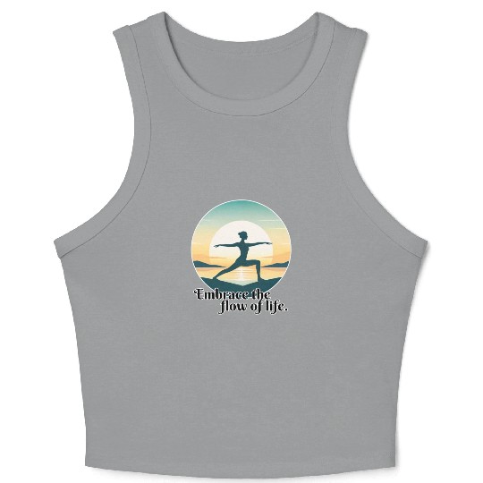 Sunrise Yoga Pose Crop Tank Top