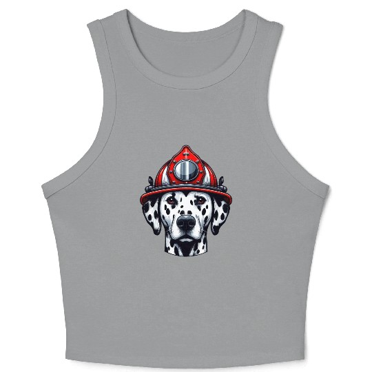 Braveheart Dalmatian: Firefighter's Companion Crop Tank Top