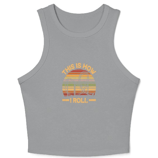 Retro Funny Roller Coaster Lover Roller Coaster Crop Tank Top