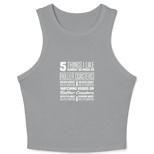 Roller Coaster Riding Roller Coaster Fan Crop Tank Top