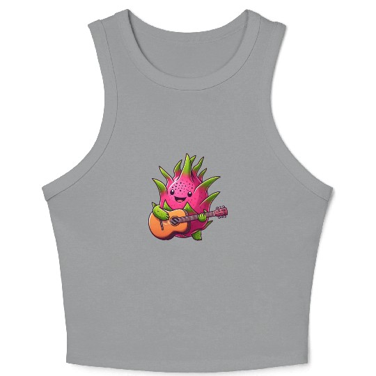 Dragon Fruit Jam: Playing the Guitar Crop Tank Top