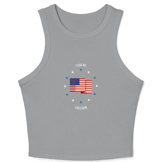 I love my freedom (pd6) Crop Tank Top
