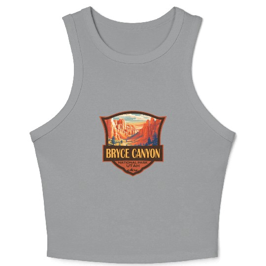 Bryce Canyon National Park Travel Retro Badge Crop Tank Top