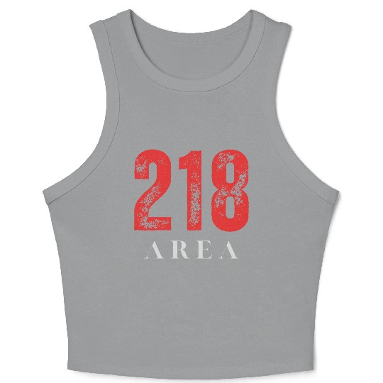 218 Area Code Retro Minnesota Duluth Crop Tank Top
