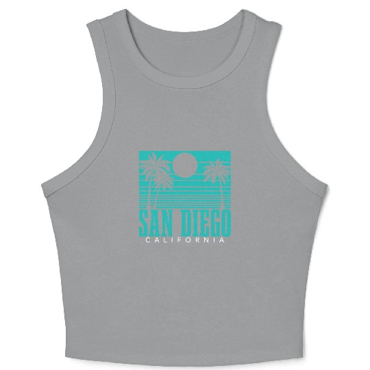 San Diego California Vintage Souvenir Crop Tank Top