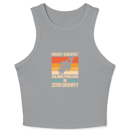 Rocket Scientist Retro Zero Gravity Vintage Crop Tank Top