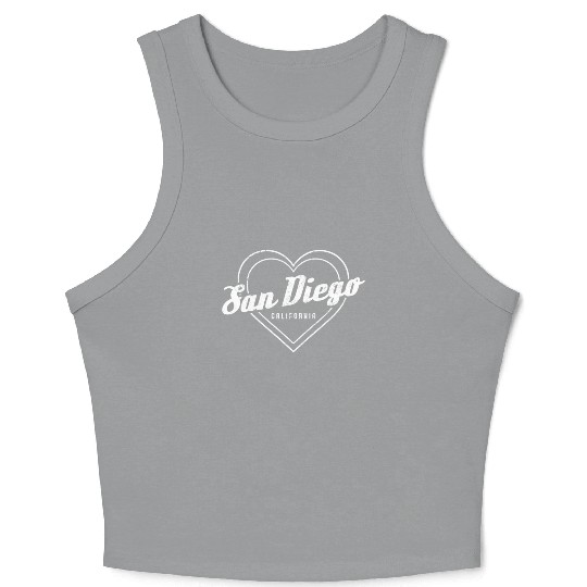 San Diego California Vintage Souvenir Crop Tank Top